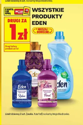 Płyn do płukania tkanin Eden Fresh Escape promocja w Biedronka