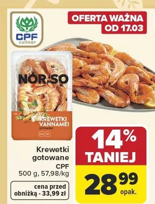 Krewetki gotowane promocja w Carrefour