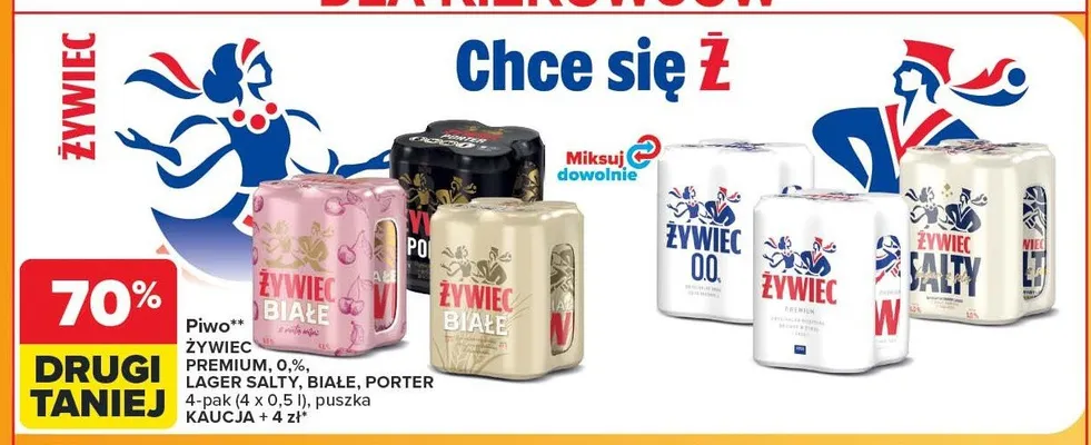 Piwo Żywiec Salty 4-pak 500 ml promocja w Carrefour