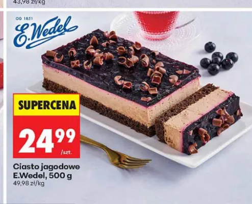 Ciasto jagodowe E.Wedel promocja w Biedronka