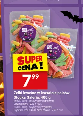 Żelki kwaśne w kształcie palców Słodka Galeria promocja w Twój Market