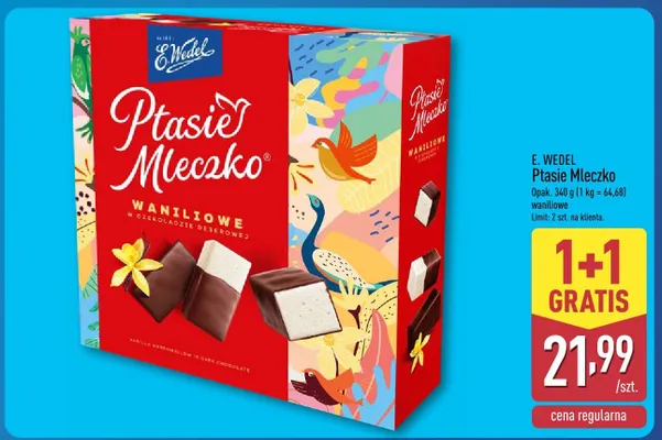 Ptasie mleczko waniliowe promocja w Aldi