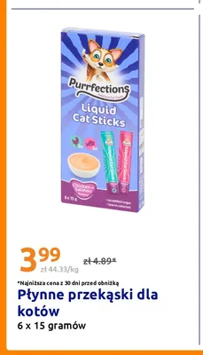 Płynne przekąski dla kotów Purrfections 6-pak promocja w Action