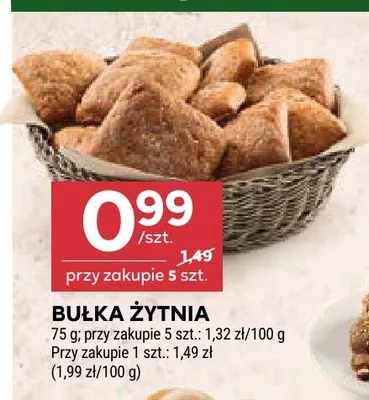 Bułka żytnia promocja w Stokrotka