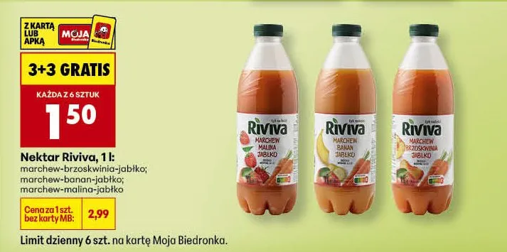 Nektar marchew-banan-jabłko promocja w Biedronka