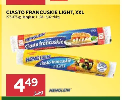 Ciasto francuskie Light Henglein promocja w Stokrotka