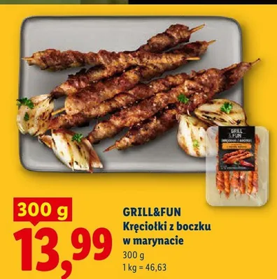Kręciołki z boczku w marynacie Grill&Fun promocja w Lidl