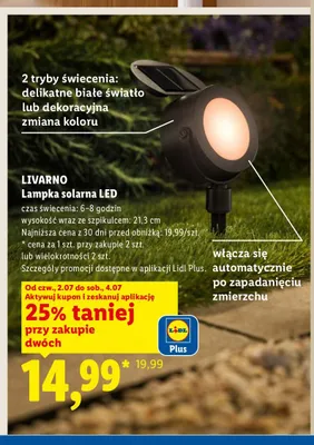 Lampka solarna LED LIVARNO promocja w Lidl