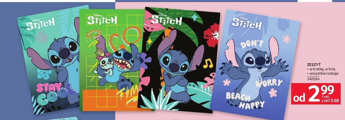 Zeszyt Disney Stitch w linię promocja w Selgros