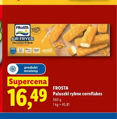 Paluszki rybne cornflakes Frosta promocja w Lidl