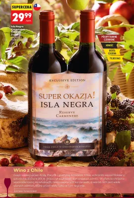 Wino czerwone półwytrawne Isla Negra Carménère Reserva 2-pak promocja w Biedronka
