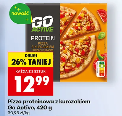 Pizza proteinowa z kurczakiem Go Active promocja w Biedronka