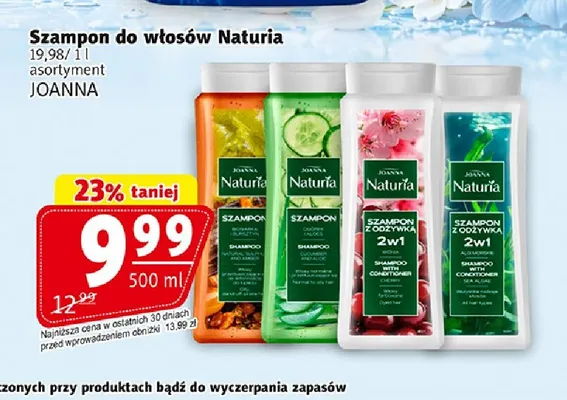 Szampon do włosów Naturia Joanna promocja w Prim Market