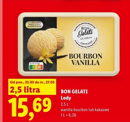 Lody BON GELATI promocja w Lidl