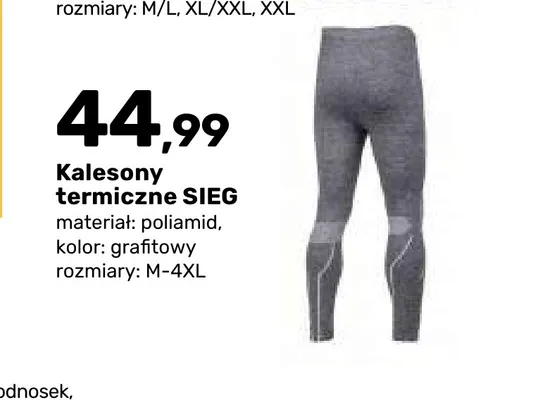 Kalesony termiczne SIEG promocja w Bricomarche