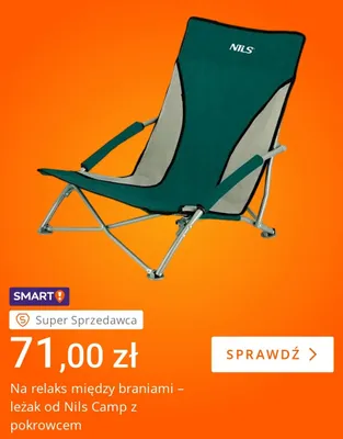 Leżak Nils Camp z pokrowcem promocja w Allegro
