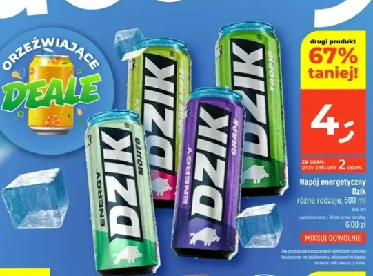 Napój energetyczny Dzik promocja w Dealz