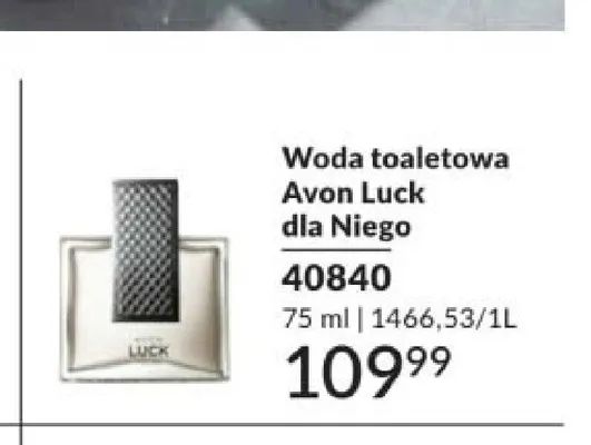 Woda toaletowa Avon Luck dla Niego promocja w AVON
