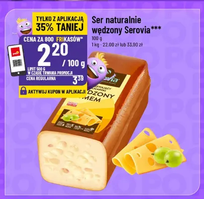 Ser naturalnie wędzony Serovia promocja w POLOmarket