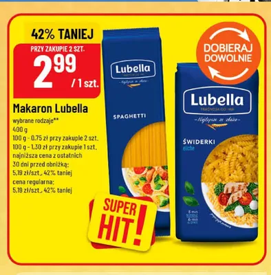 Makaron Lubella Świderki promocja w POLOmarket