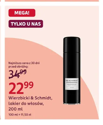 Lakier do włosów Wierzbicki & Schmidt promocja w Rossmann