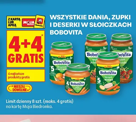 Dania, zupki i deserki w słoiczkach BoboVita promocja w Biedronka