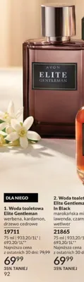 Woda toaletowa Avon Elite Gentleman werbena, kardamon, drzewo cedrowe promocja w AVON