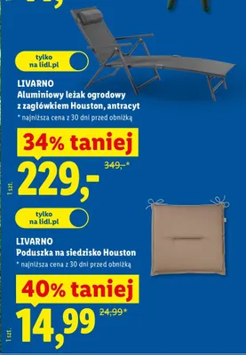 Poduszka na siedzisko Houston promocja w Lidl