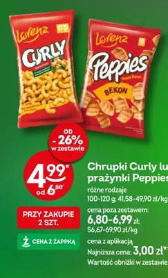 Prażynki Peppies Lorenz promocja w Żabka