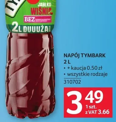 Napój Tymbark 2 l promocja w Selgros