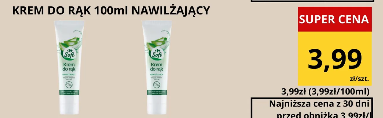 Krem do rąk nawilżający promocja w Supeco