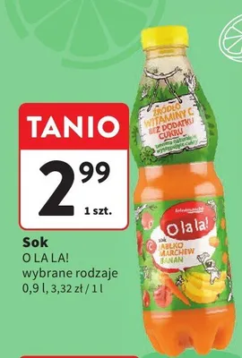 Sok O LA LA! wybrane rodzaje promocja w Intermarche