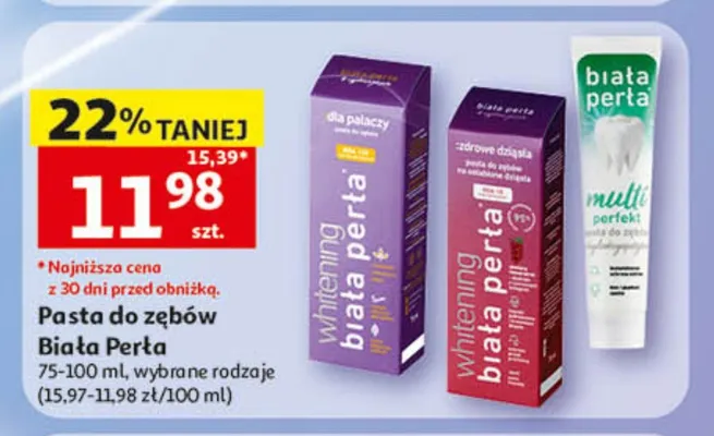 Pasta do zębów Biała Perła promocja w Auchan