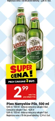 Piwo Namysłów Pils promocja w Twój Market