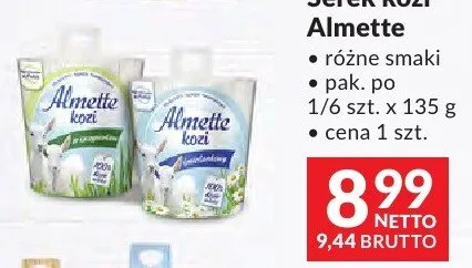 Ser kozi Almette różne smaki promocja w Makro