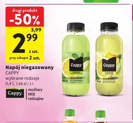 Napój niegazowany Cappy promocja w Intermarche