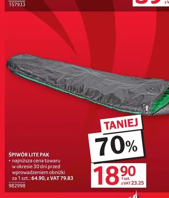 Śpiwór Lite Pak promocja w Selgros