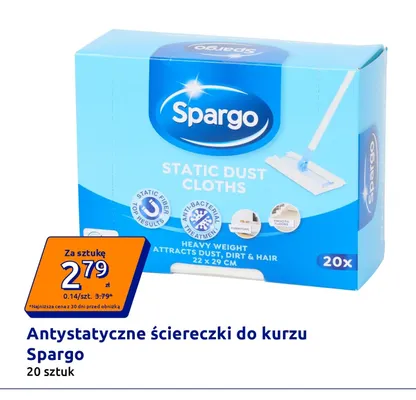 Antystatyczne ściereczki do kurzu Spargo promocja w Action