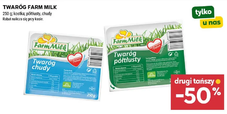 Twaróg Farm Milk chudy promocja w Stokrotka