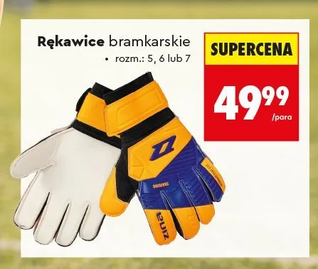 Rękawice bramkarskie Zina promocja w Biedronka