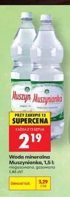 Woda mineralna gazowana Muszynianka promocja w Biedronka