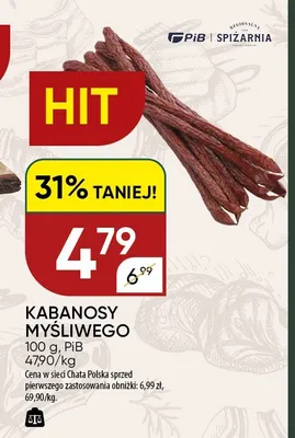 Kabanosy myśliwego PiB promocja w Chata Polska