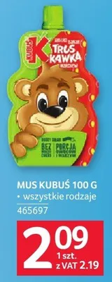 Mus Kubuś 100g wszystkie rodzaje promocja w Selgros