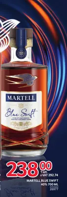 Koniak Martell Blue Swift 40% promocja w Selgros
