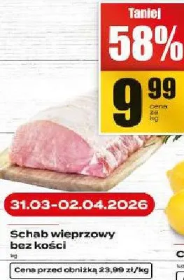 Schab wieprzowy bez kości promocja w Supeco