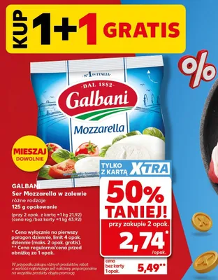 Ser Mozzarella w zalewie Galbani promocja w Kaufland