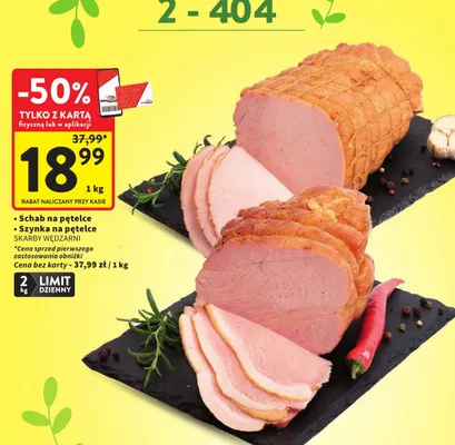 Szynka na pętelce promocja w Intermarche