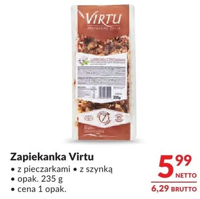 Zapiekanka Virtu z pieczarkami z szynką promocja w Makro