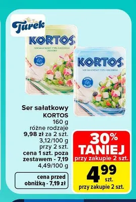 Ser sałatkowy Kortos typu greckiego Turek promocja w Carrefour