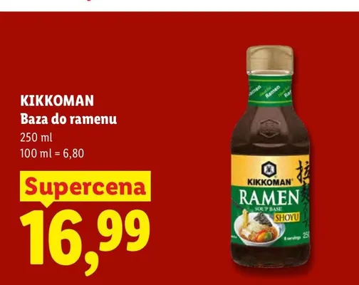 Baza do ramenu Kikkoman promocja w Lidl